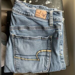 American Eagle Light Blue hi-rise skinny Jeans sz 6